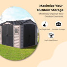 Duramax Apex Pro Shed 10ft x 8ft Adobe & Dark Grey