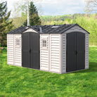 Duramax Apex Pro Shed 15ft x 8ft Adobe & Dark Grey