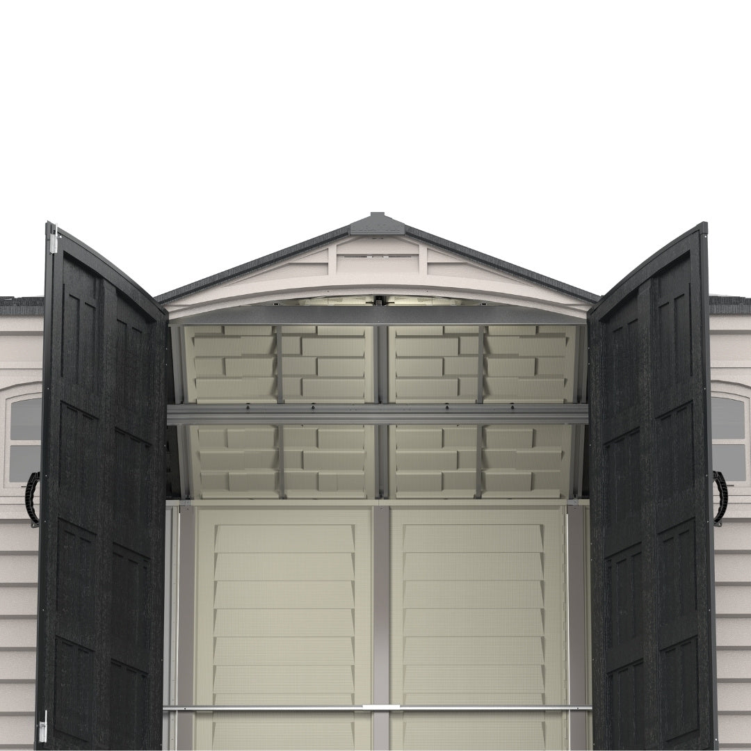 Duramax Apex Pro Shed 15ft x 8ft Adobe & Dark Grey