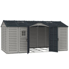 Duramax Apex Pro Shed 15ft x 8ft Adobe & Dark Grey
