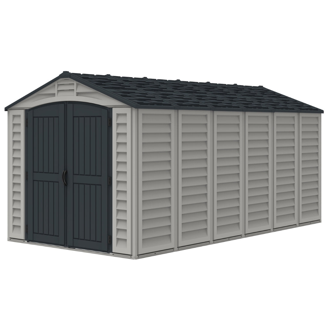 Duramax Apex Pro Shed 15ft x 8ft Adobe & Dark Grey