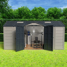 Duramax Apex Pro Shed 15ft x 8ft Adobe & Dark Grey