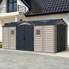 Duramax Apex Pro Shed 15ft x 8ft Adobe & Dark Grey