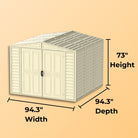 Duramax DuraMate Shed 8ft x 8ft Ivory