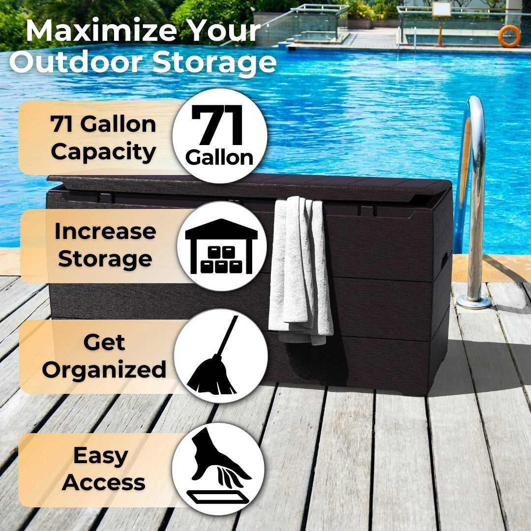 Duramax Durabox Deck Box 71 Gallon Grey