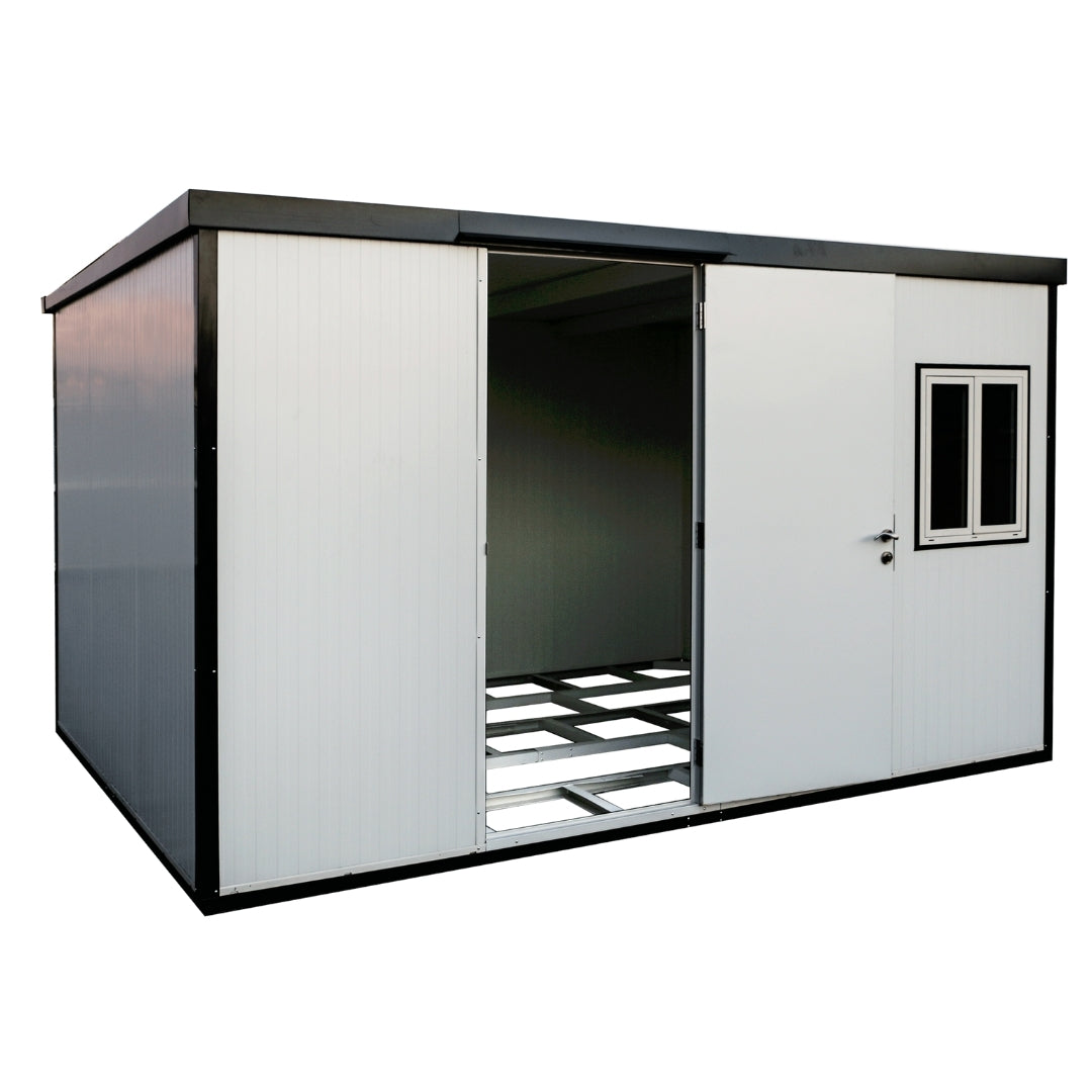 Duramax Flat Roof Building 13ft x 10ft White With Anthracite Trim