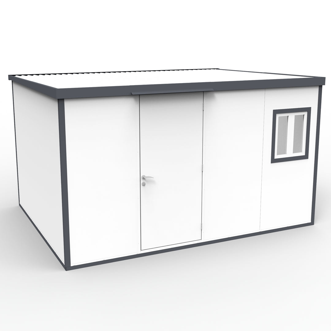 Duramax Flat Roof Building 13ft x 10ft White With Anthracite Trim