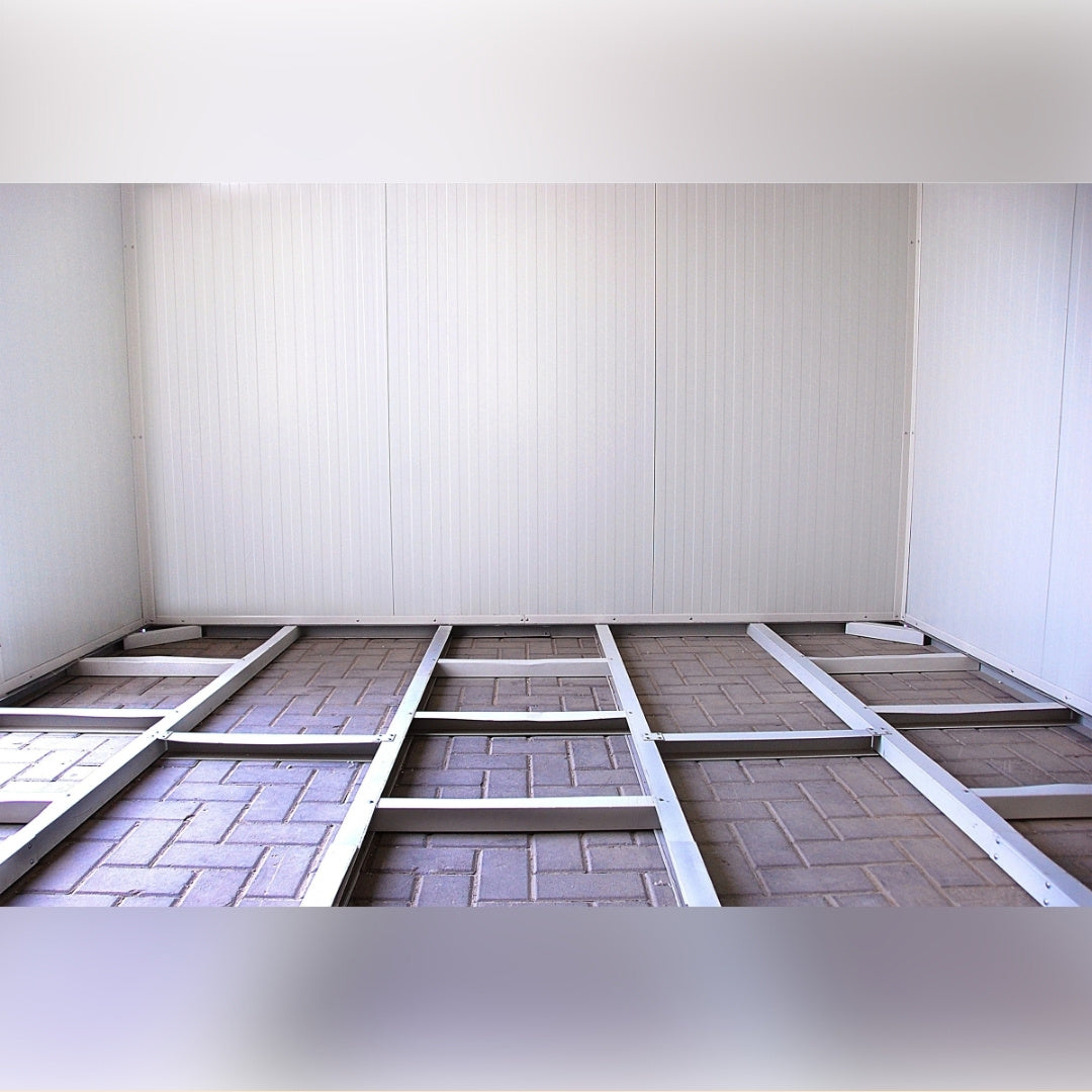 Duramax Flat Roof Building 16ft x 10ft White With Anthracite Trim