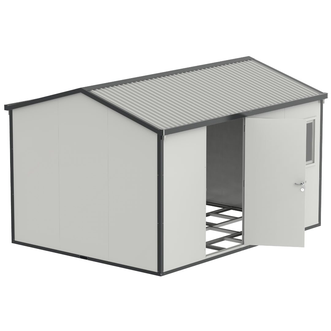 Duramax Gable Roof Building 13ft x 10ft White With Anthracite Trim