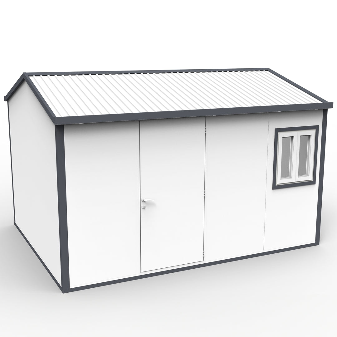Duramax Gable Roof Building 13ft x 10ft White With Anthracite Trim