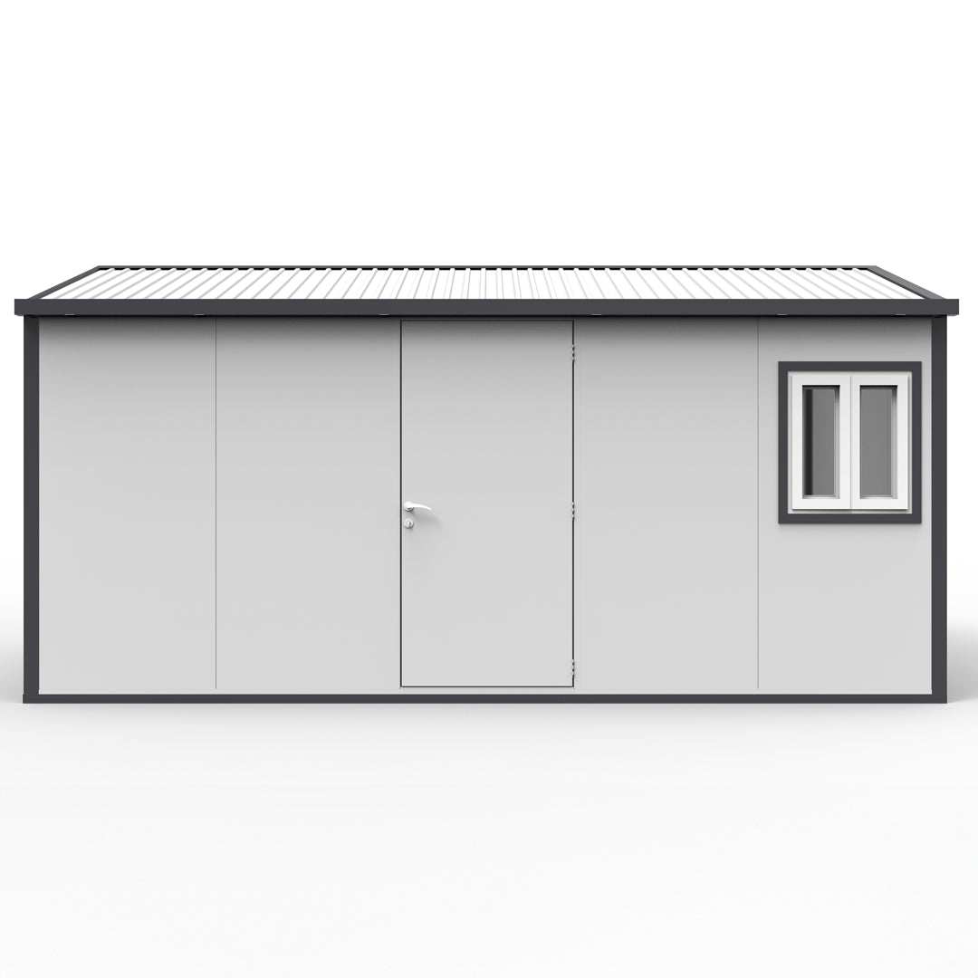 Duramax Gable Roof Building 16ft x 10ft White With Anthracite Trim