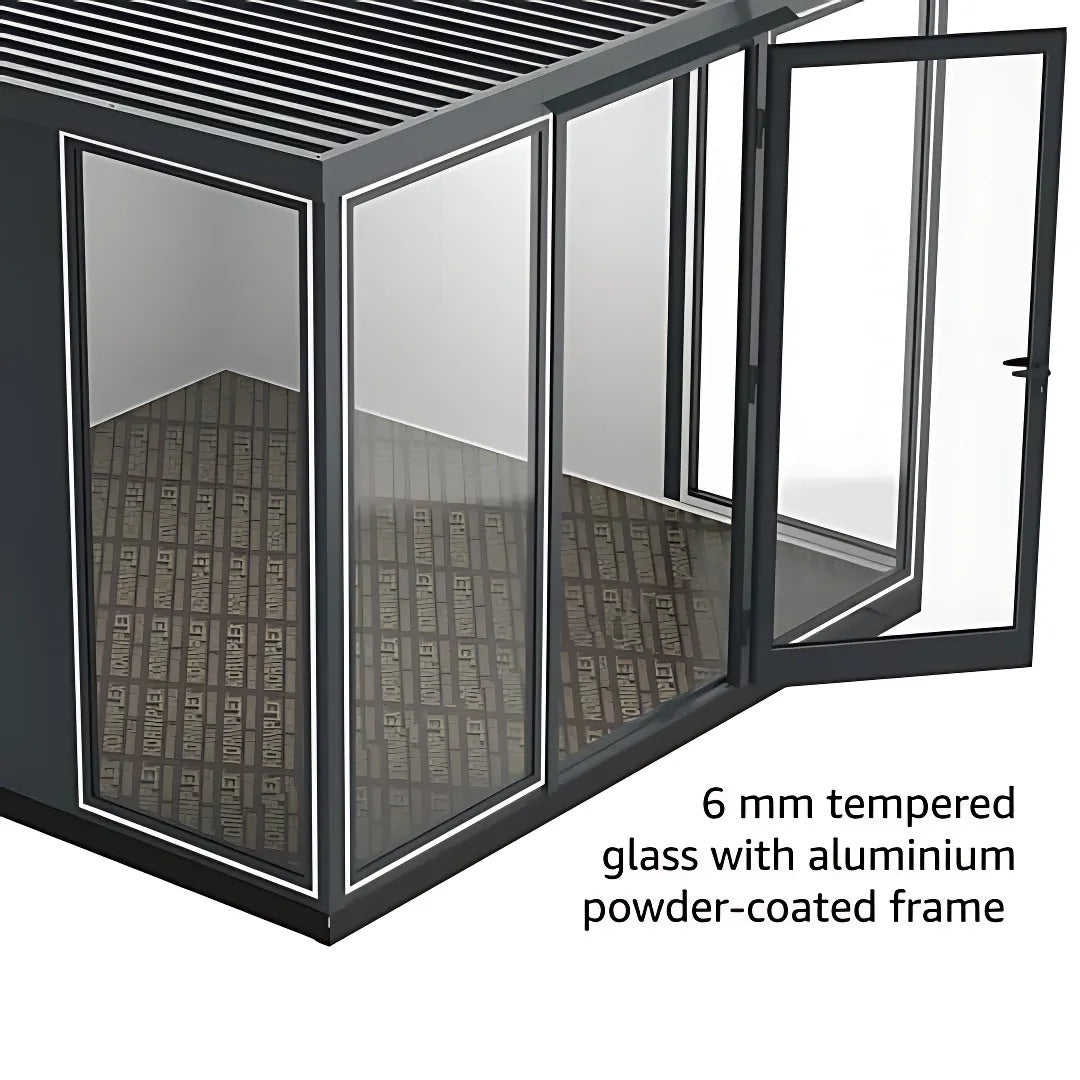 Duramax Garden Glass Home 10ft x 10ft Anthracite Black Grey