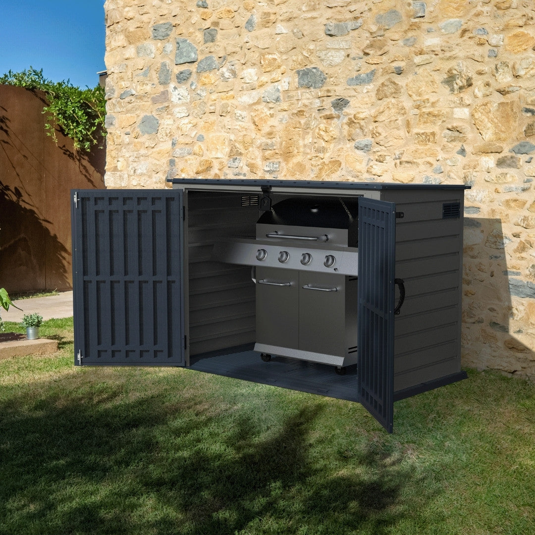 Duramax MultiStore Shed 2100 Liter 6ft x 3.5ft Shed Adobe & Dark Grey