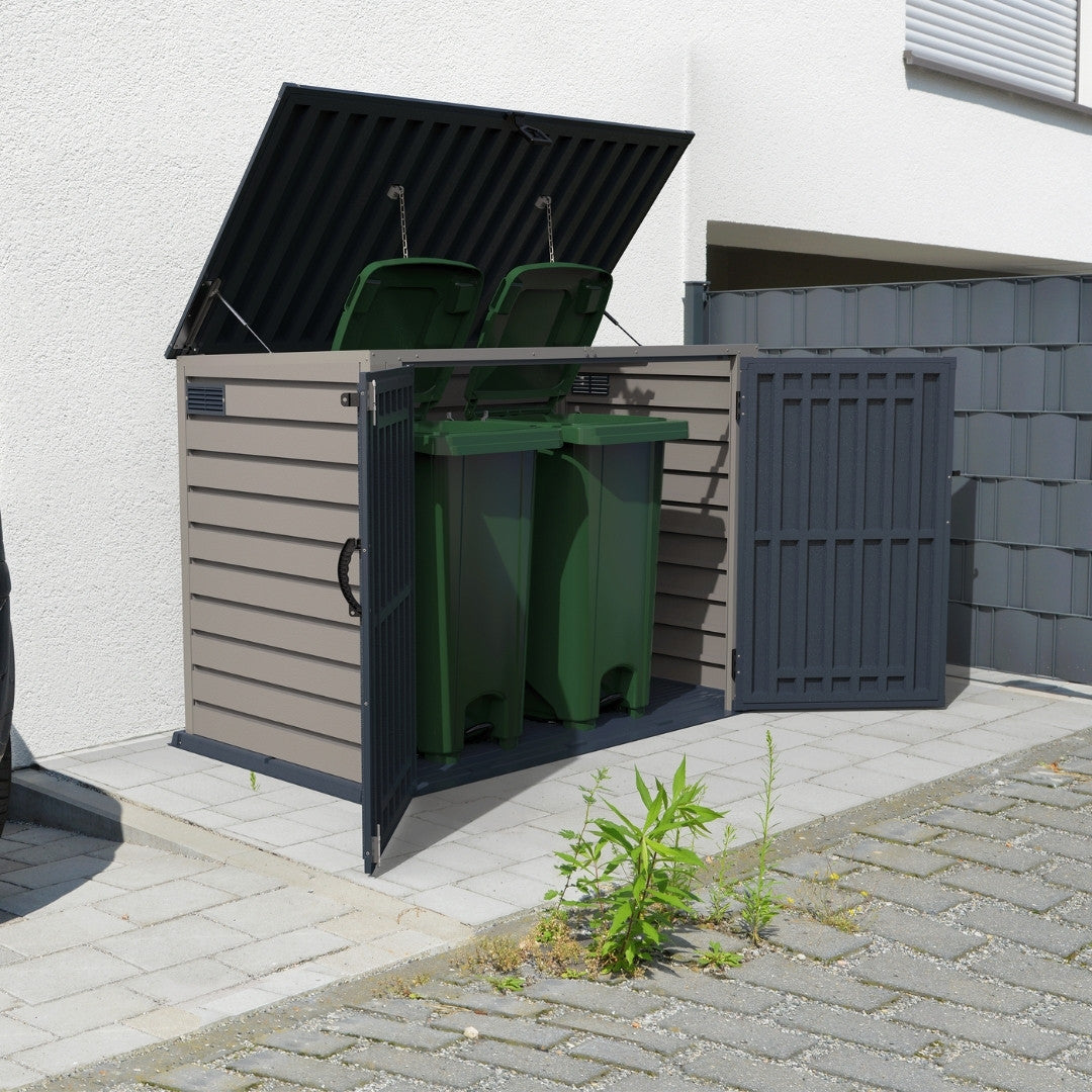 Duramax MultiStore Shed 2100 Liter 6ft x 3.5ft Shed Adobe & Dark Grey