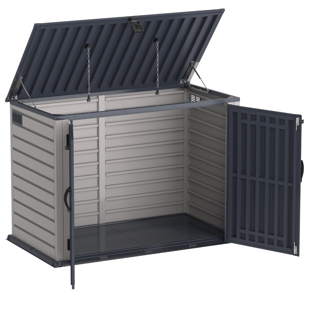 Duramax MultiStore Shed 2100 Liter 6ft x 3.5ft Shed Adobe & Dark Grey