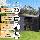 Duramax MultiStore Shed 2100 Liter 6ft x 3.5ft Shed Adobe & Dark Grey