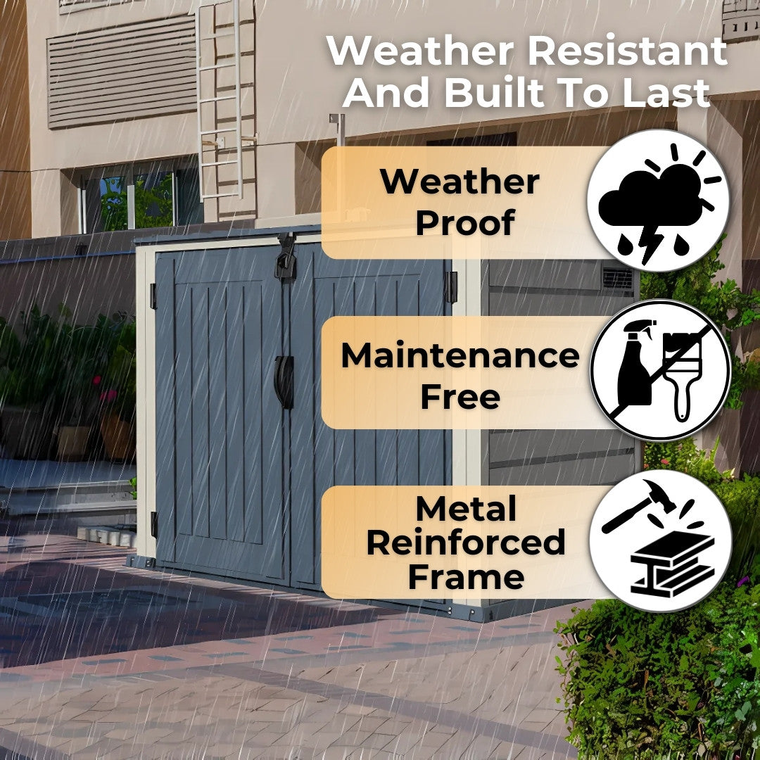 Duramax MultiStore Shed 2100 Liter 6ft x 3.5ft Shed Adobe & Dark Grey