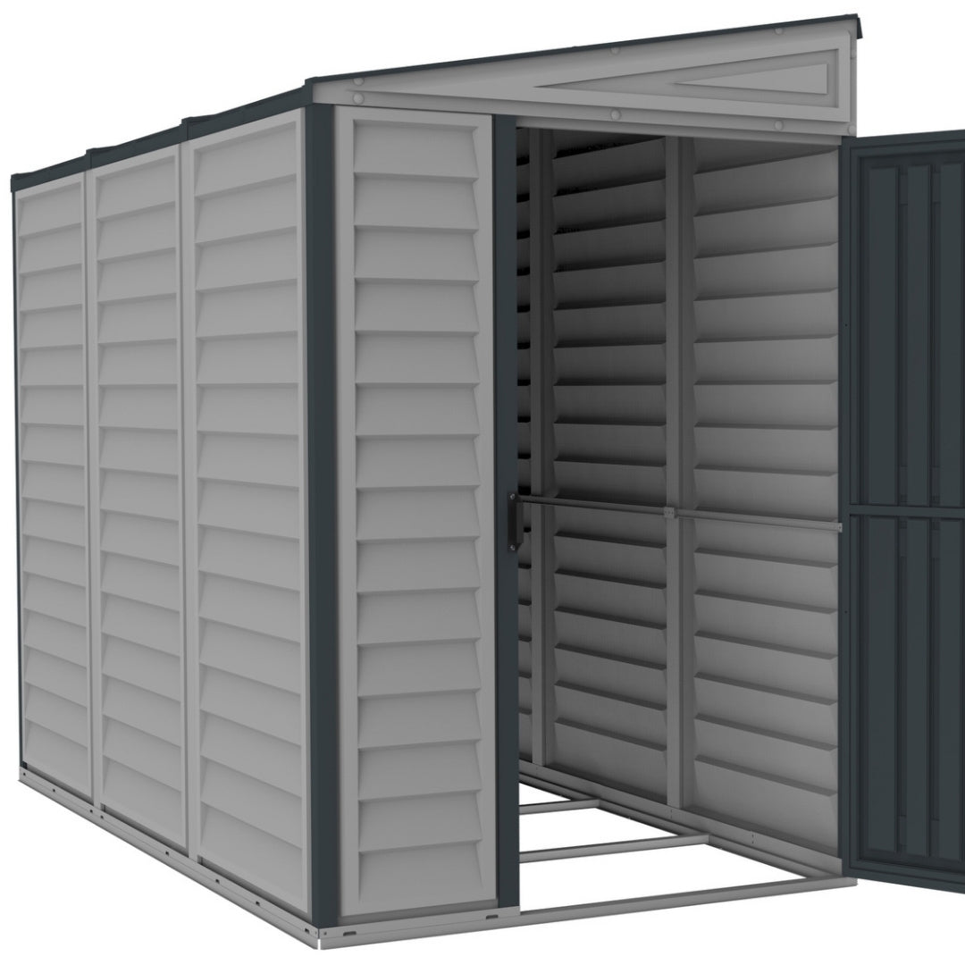 Duramax SideMate Plus Shed 4ft x 8ft Adobe & Dark Grey