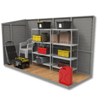 Duramax SideMate Plus Shed 4ft x 8ft Adobe & Dark Grey