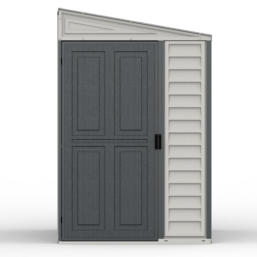 Duramax SideMate Plus Shed 4ft x 8ft Adobe & Dark Grey