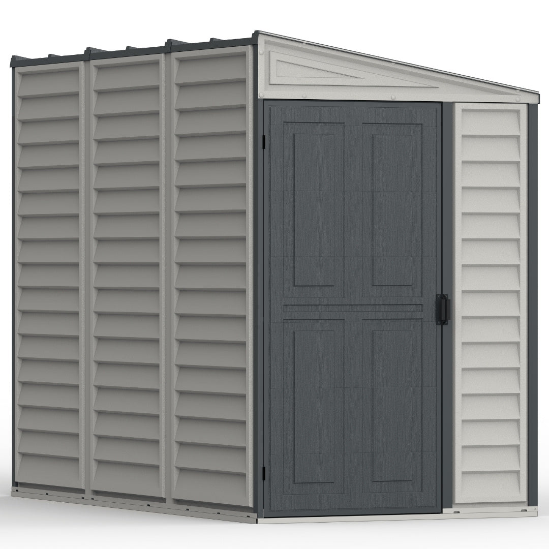 Duramax SideMate Plus Shed 4ft x 8ft Adobe & Dark Grey