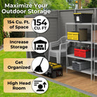 Duramax SideMate Plus Shed 4ft x 8ft Adobe & Dark Grey