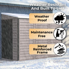 Duramax SideMate Plus Shed 4ft x 8ft Adobe & Dark Grey