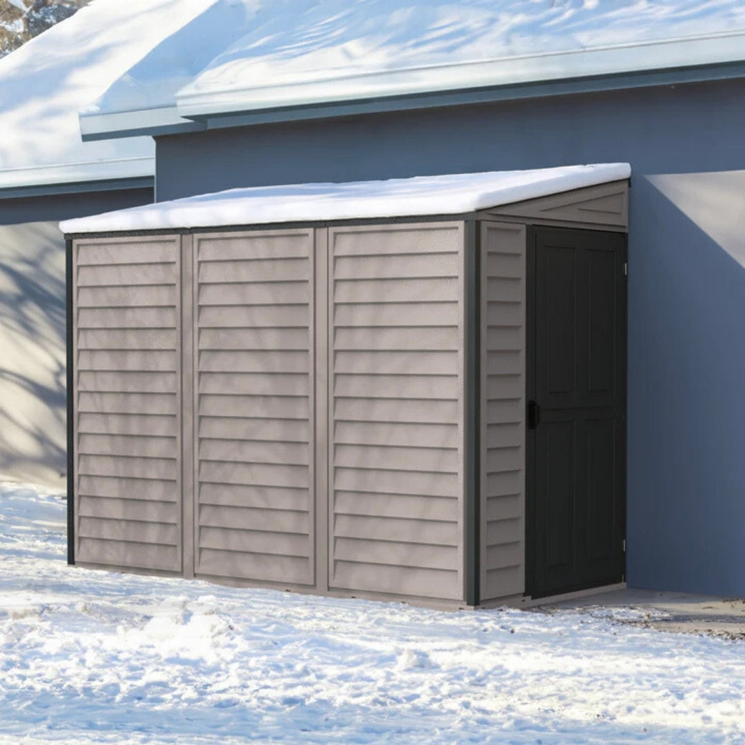 Duramax SideMate Plus Shed 4ft x 8ft Adobe & Dark Grey