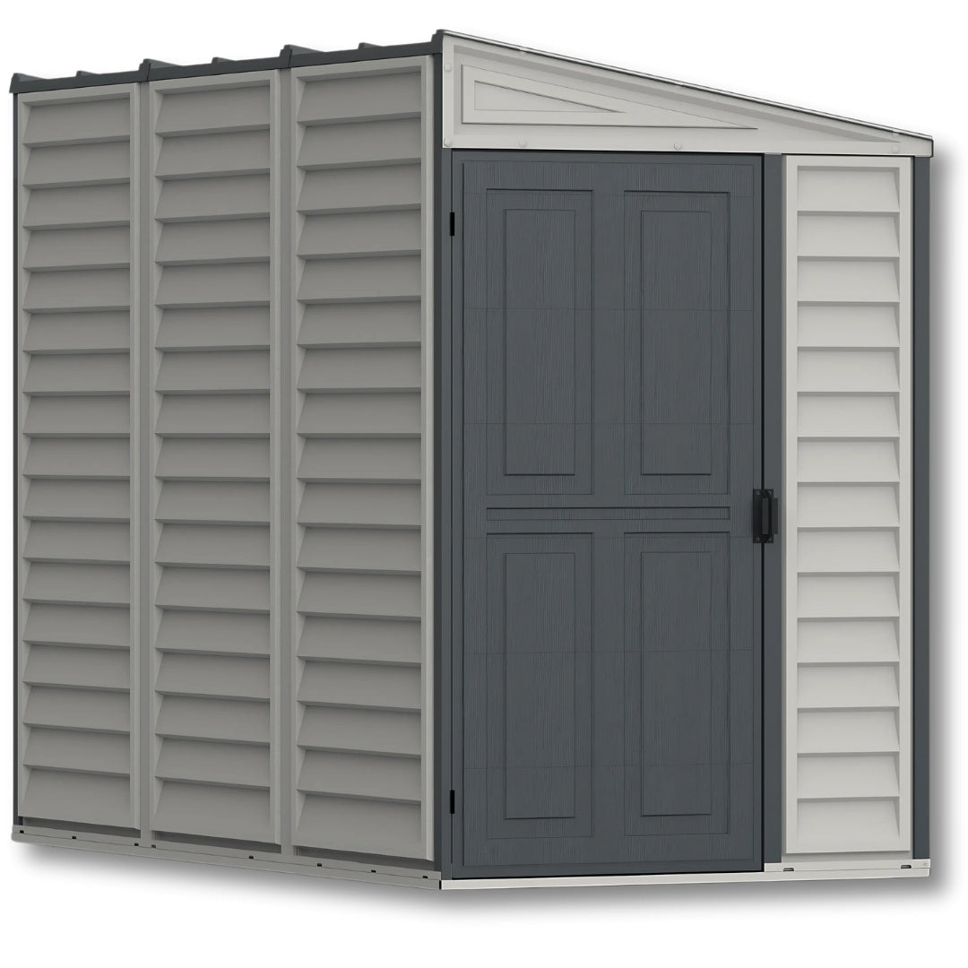 Duramax SideMate Plus Shed 4ft x 8ft Adobe & Dark Grey
