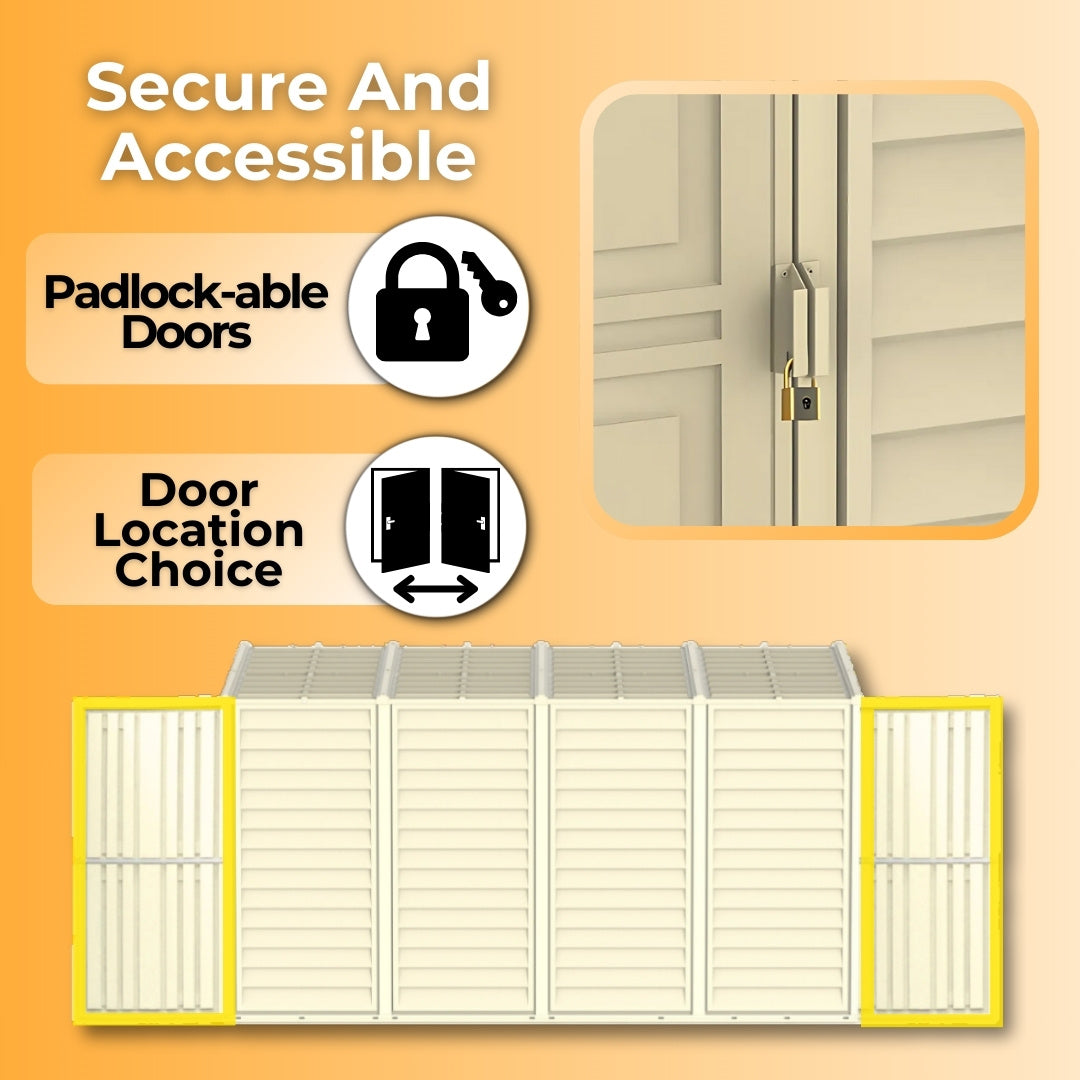 Duramax SideMate Shed 4ft x 10ft Ivory