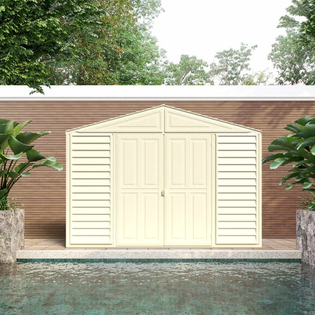 Duramax SidePro Shed 10ft x 3ft Ivory