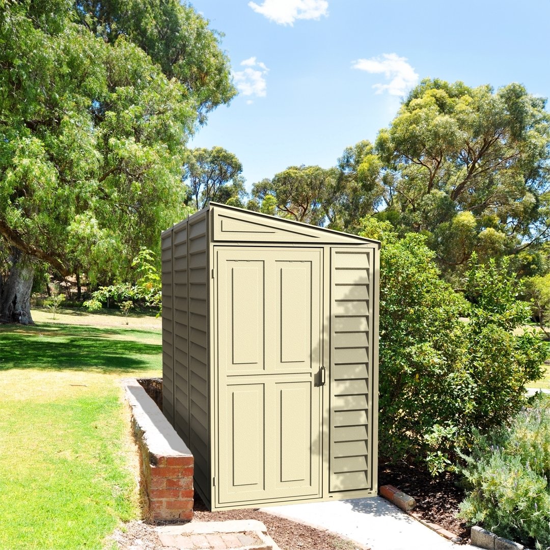 Duramax Sidemate Shed 4ft x 8ft Ivory