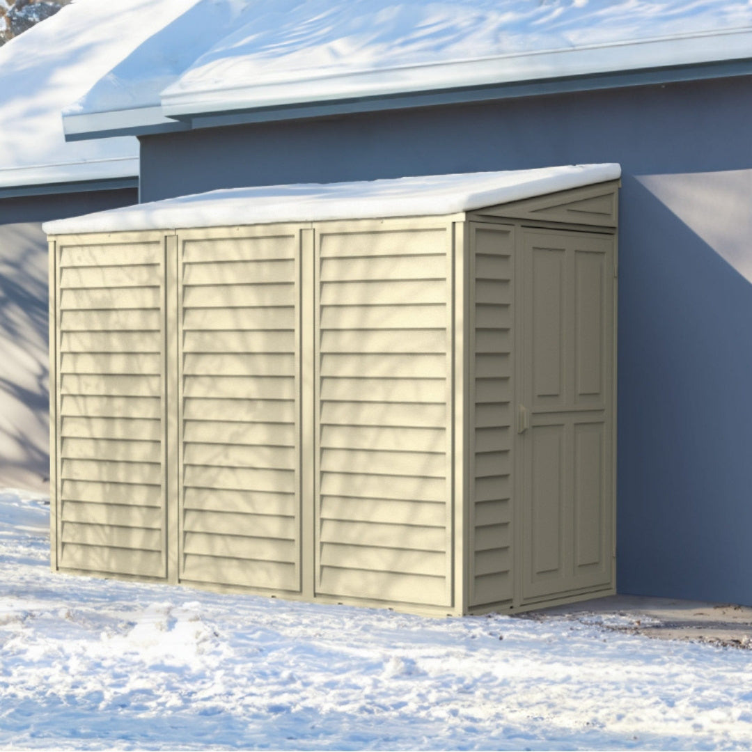 Duramax Sidemate Shed 4ft x 8ft Ivory