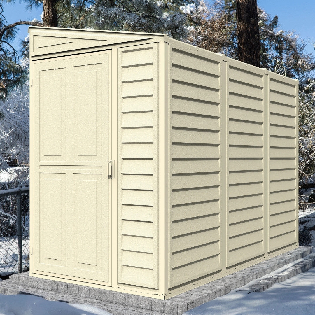 Duramax Sidemate Shed 4ft x 8ft Ivory