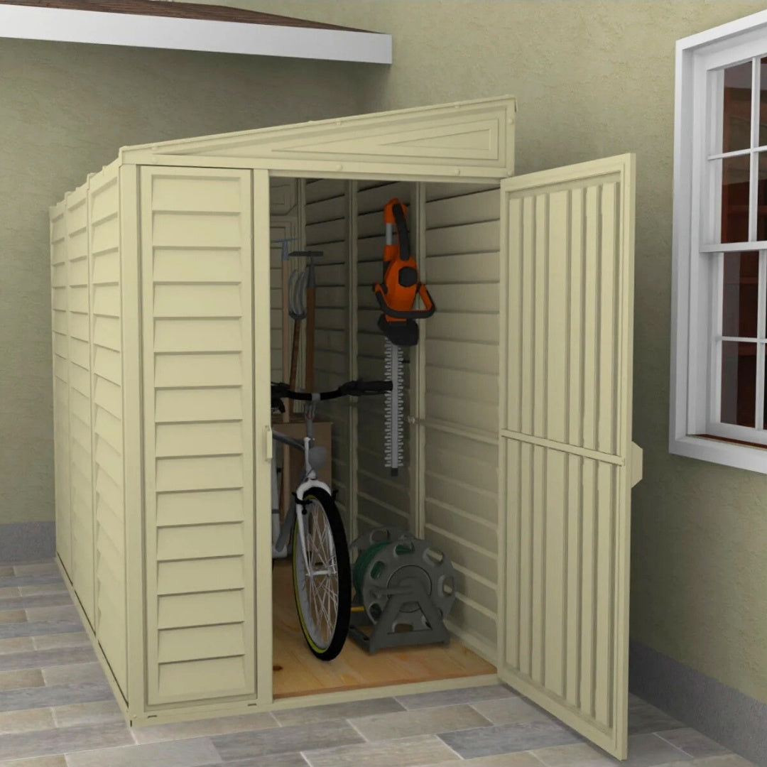 Duramax Sidemate Shed 4ft x 8ft Ivory