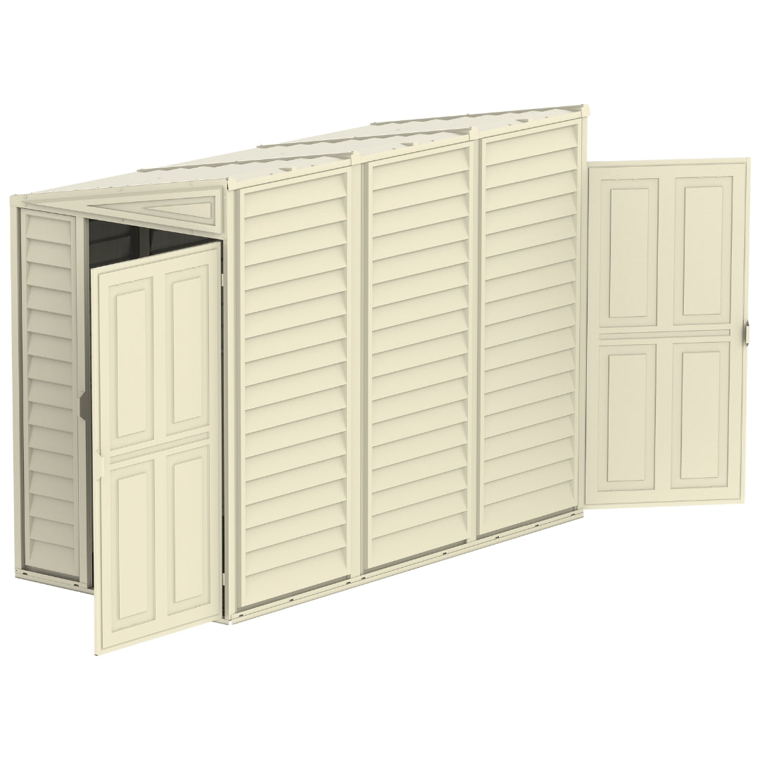 Duramax Sidemate Shed 4ft x 8ft Ivory