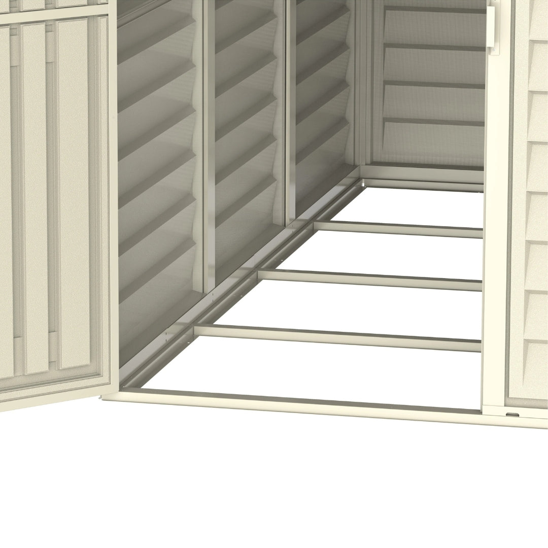 Duramax Sidemate Shed 4ft x 8ft Ivory