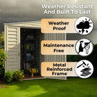 Duramax Sidemate Shed 4ft x 8ft Ivory