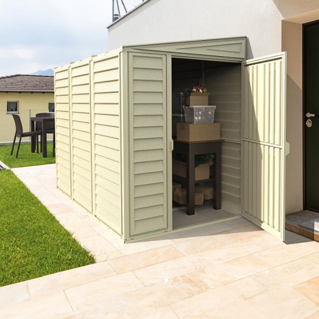 Duramax Sidemate Shed 4ft x 8ft Ivory