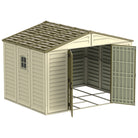 Duramax Woodbridge Plus Shed 10.5ft x 8ft Ivory & Dark Brown
