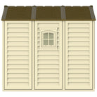 Duramax Woodbridge Plus Shed 10.5ft x 8ft Ivory & Dark Brown