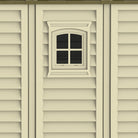 Duramax Woodbridge Plus Shed 10.5ft x 8ft Ivory & Dark Brown