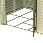 Duramax Woodbridge Plus Shed 10.5ft x 8ft Ivory & Dark Brown