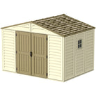 Duramax Woodbridge Plus Shed 10.5ft x 8ft Ivory & Dark Brown