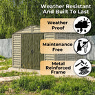 Duramax Woodbridge Plus Shed 10.5ft x 8ft Ivory & Dark Brown