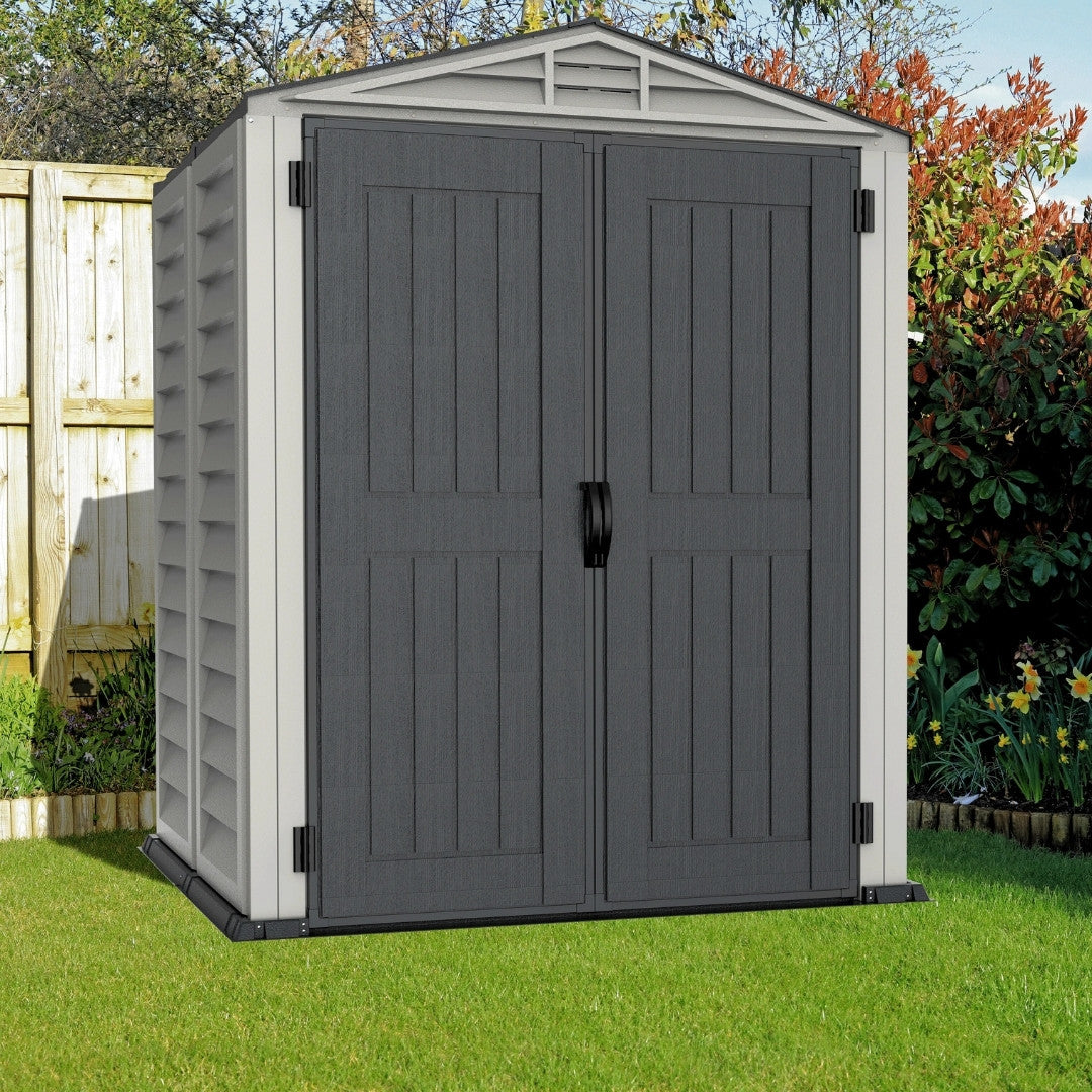 Duramax YardMate Plus Shed 5ft x 5ft Adobe & Dark Grey