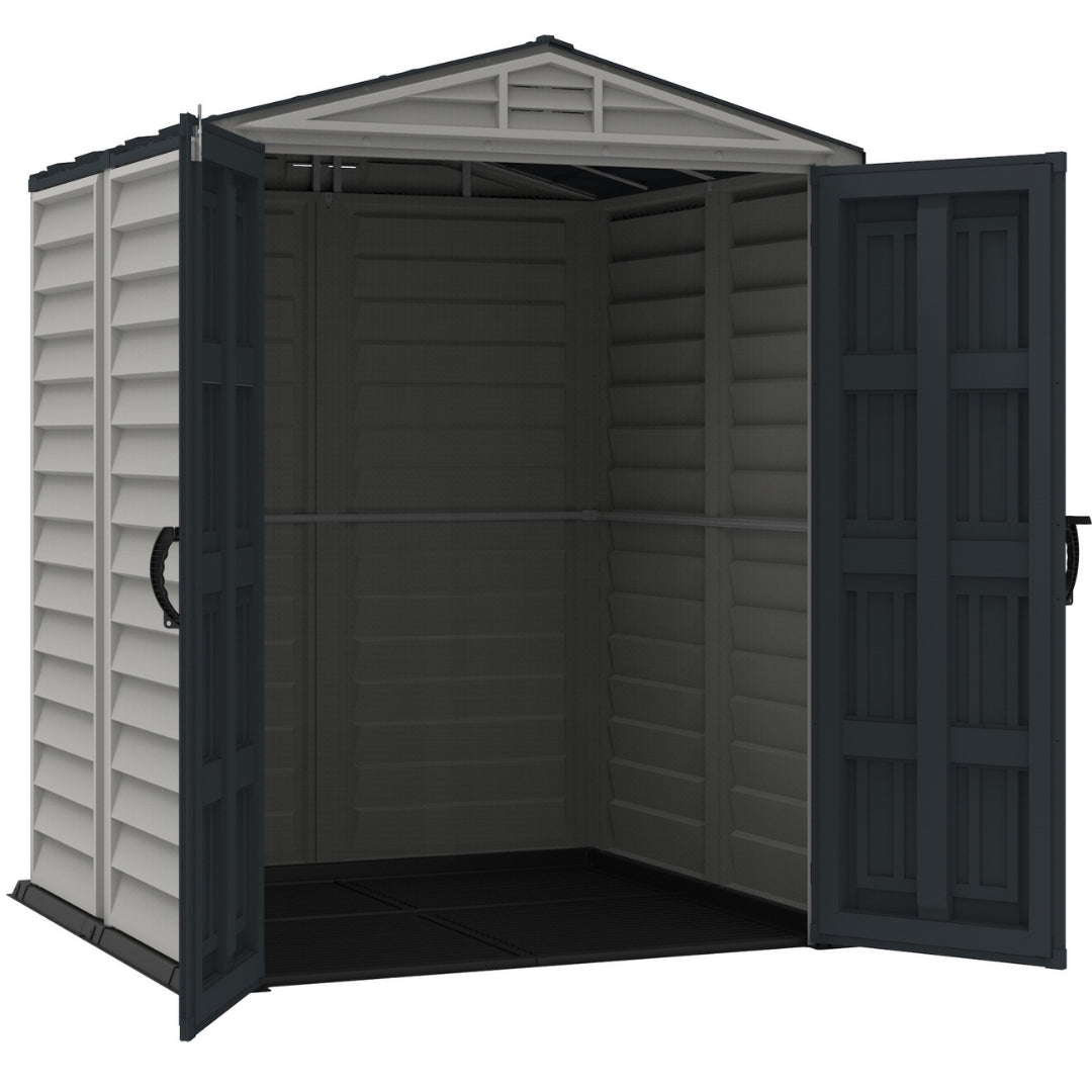 Duramax YardMate Plus Shed 5ft x 5ft Adobe & Dark Grey