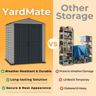 Duramax YardMate Plus Shed 5ft x 5ft Adobe & Dark Grey
