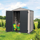Duramax YardMate Plus Shed 5ft x 5ft Adobe & Dark Grey