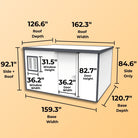 Duramax Flat Roof Building 13ft x 10ft White With Anthracite Trim